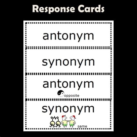 Synonyms and antonyms worksheet for grade 2. . Response antonyms